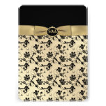 Elegant Black and Gold 50th Anniversary Invitation
