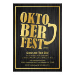 Elegant Black and Gold Oktoberfest Card Personalized Invitation