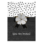Elegant Black and White Engagment Party Invitation