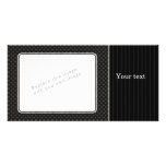 Elegant black design customised photo card