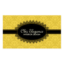 Elegant Black Lace and Baroque Business Cards