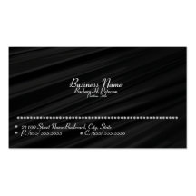 Elegant  Black Silk Modern Fashion Business Card