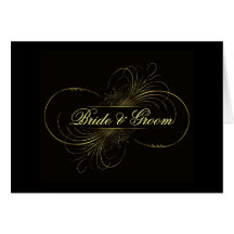 Elegant black swirls ... greeting cards