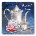 Elegant Blue Bridal Tea Party Personalised Announcement