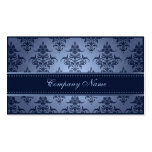 Elegant Blue Damask Wedding Planner Business Card Templates