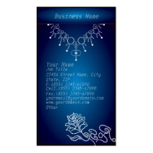 Elegant Blue Glowing Jewellery Business Card