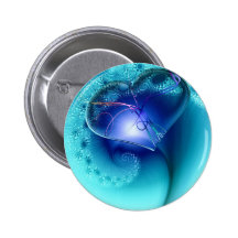 Elegant Blue Heart Pin
