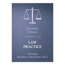 Elegant Blue Law Practice Opening Announcement