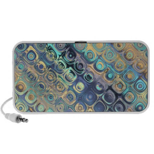 Elegant Blue Purple Pastel Pattern Speakers Circle