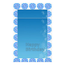 Elegant Blue Sparkle Jewel Design Stationery Design
