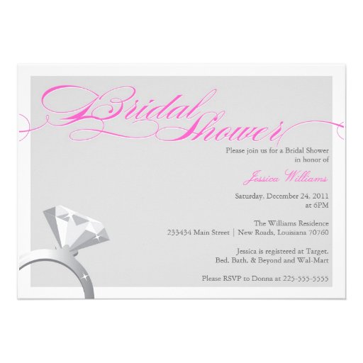 Elegant Bridal Shower Personalized Announcement