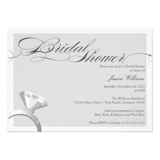 Elegant Bridal Shower Personalized Invitations