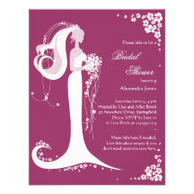 Elegant Bride Bridal Shower Party Announcement