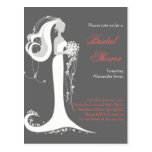 Elegant Bride Bridal Shower Party Invitation 6 Postcards