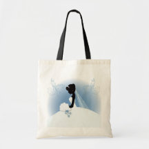 Elegant Bride Silhouette Wedding Favour Bags