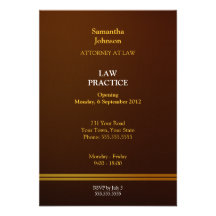 Elegant Brown Law Practice Opening Announcement