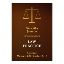 Elegant Brown Law Practice Opening Announcement