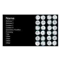 Elegant Business Faux Diamonds Business Card Template