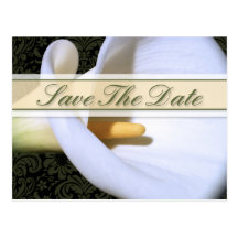 Elegant Calla Lily Save The Date Postcard