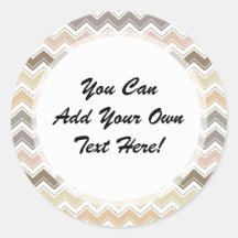 Elegant Chevron Designer's Earth Tone Pattern Stickers