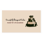 Elegant  Chocolate  Designer Cake Business Card