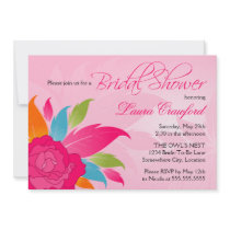 Elegant Colourful Floral Bridal Shower Invitation