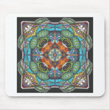 elegant colourful oriental flair graphic mouse mat