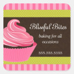 Elegant Cupcake Bakery Stickers
