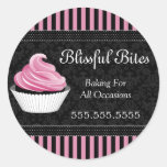 Elegant Cupcake Bakery Stickers