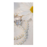 Elegant Daisy Wedding Program Rack Card Template