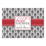 Elegant Damask Bridal Shower Invitation (red)