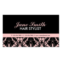 Elegant Damask Floral Modern Professional Stylish Business Card