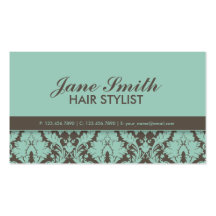 Elegant Damask Floral Modern Professional Stylish Business Card