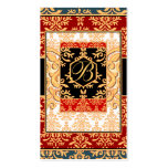 Elegant Damask Monogram Letter B Customisable Business Card Templates