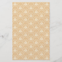 Elegant damask pattern. Beige and cream. Full Color Flyer