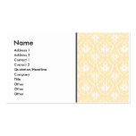 Elegant damask pattern. Light gold colour. Business Card Templates