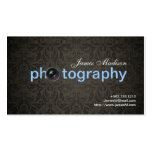 Elegant Damask Photogrpahy Business cards with QR