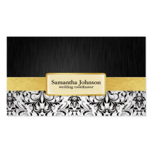 Elegant Damask Wedding Coordinator Business Cards