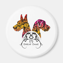 Elegant Danes Refrigerator Magnet