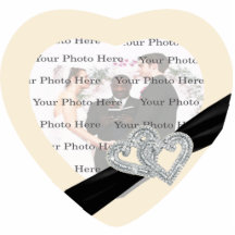 Elegant Diamond Black Ribbon Photo Frame Acrylic Cut Outs