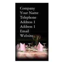 Elegant Dinner Table Business Card Templates