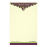 Elegant Envelope (eggplant) Monogram Stationery