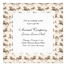Elegant Equestrian's Spanish Horse Vintage Pattern Custom Announcements