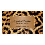 Elegant Faux Leopard Fur Business Cards