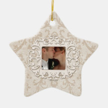Elegant First Christmas Together Personalise Photo Ornaments