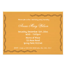 Elegant floral leaves adult birthday party custom invites