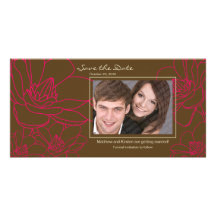 Elegant Floral Save the Date Photo Card