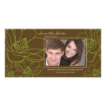 Elegant Floral Save the Date Photo Card