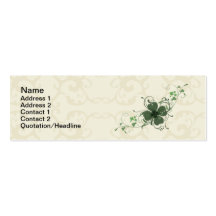 Elegant Floral Shamrock Business Card