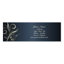 Elegant Floral Swirls Profile Card Business Cards